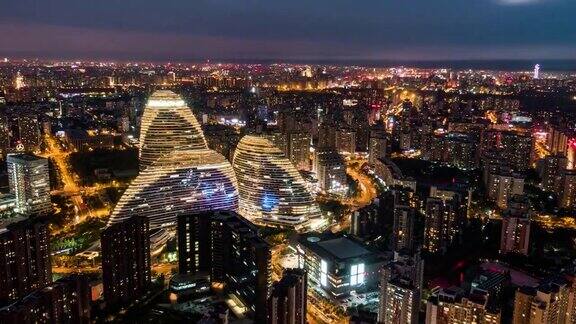 PAN鸟瞰图北京的夜晚