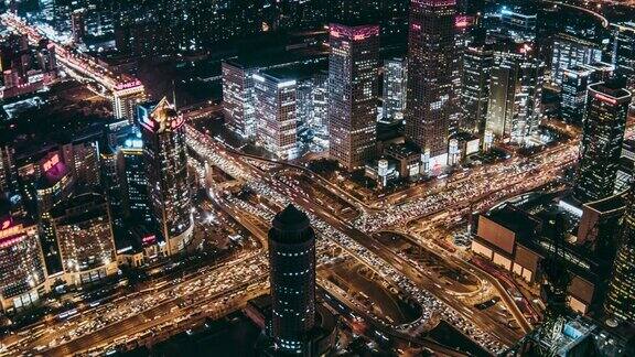 TD鸟瞰北京及市区夜景北京中国