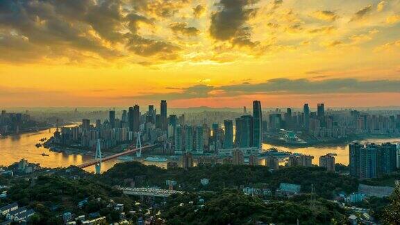 日落时分重庆的和城市建筑中国