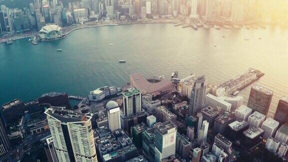 鸟瞰图香港城市