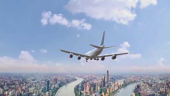 中国上海客机起降飞机