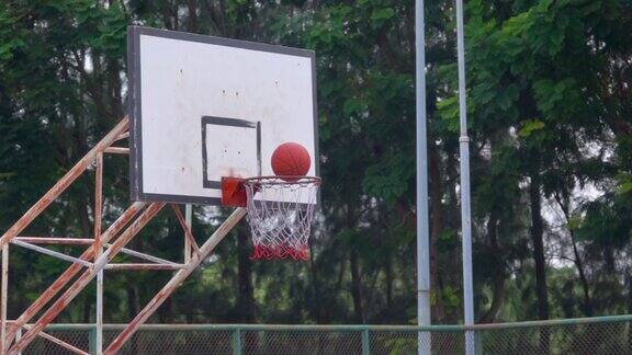 篮球变成篮筐慢动作