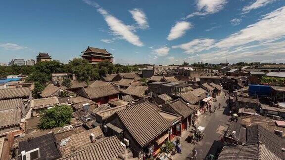 ZO高视角鼓楼和古代传统建筑北京中国