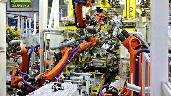 汽车工厂里的机器人