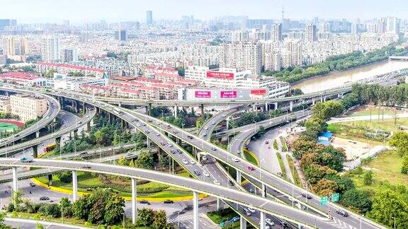 中国南京最繁忙的高速公路高速公路繁忙的城市交通交汇处