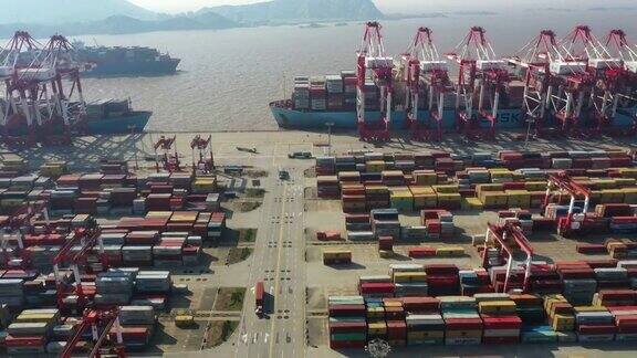 上海洋山深水港集装箱工业港口码头