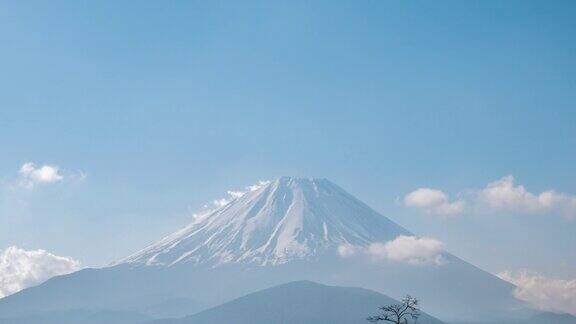 间隔拍摄山富士