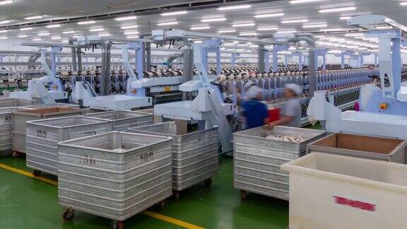 工业纺织厂间隔拍摄
