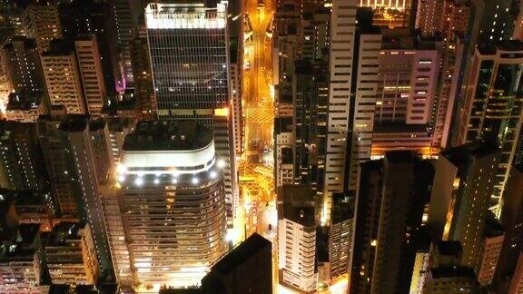 香港夜景鸟瞰图
