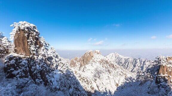 黄山的雪景