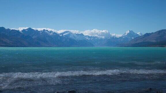 大海雪山延时摄影