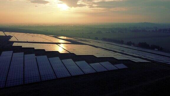 太阳能发电厂生产碳中性可再生能源