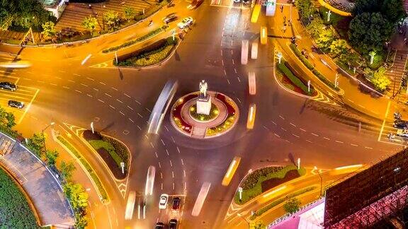 中国南京最繁忙的公路夜景新街口南京地标