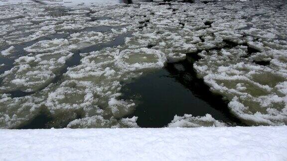冰川在冬季漂流自然背景