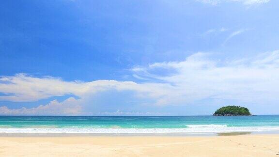 普吉岛海滩海海滩海在夏天的阳光泰国普吉岛卡塔海滩