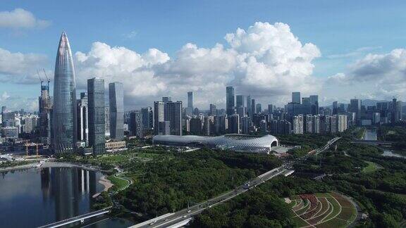现代摩天大楼鸟瞰图深圳中国