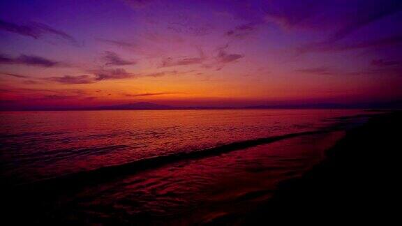 宁静的日落海景