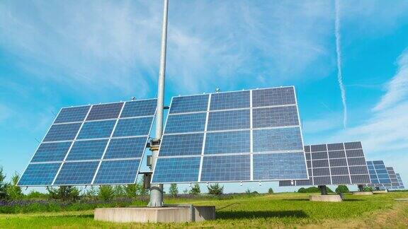 太阳能电池板跟随太阳延时