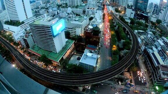 从白天到夜晚的曼谷时间流逝泰国