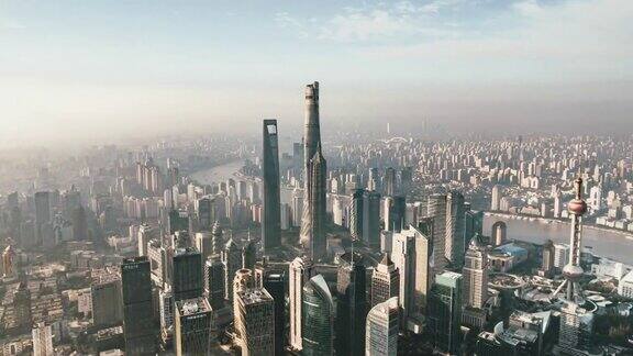 高空俯瞰上海