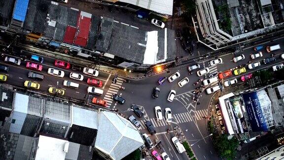 4K曼谷交通拥堵夜景