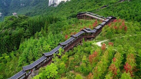 中国湖北恩施大峡谷景区自动扶梯景观