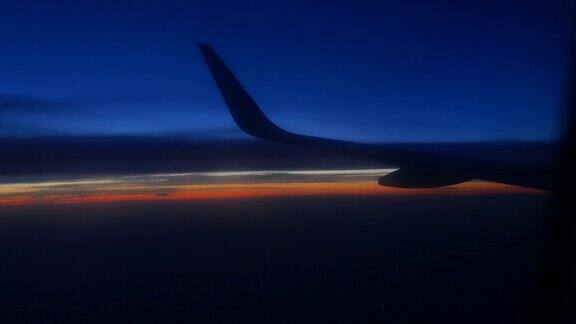 在我的航班上看日落