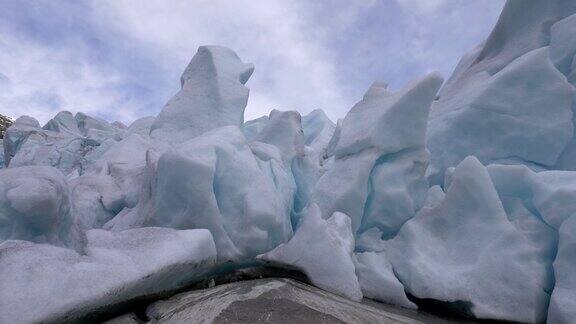 接近一个巨大的冰川Steadycam射杀4k