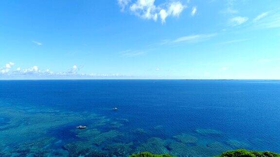 日本冲绳美丽的海景