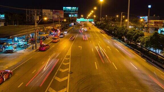 泰国曼谷夜间交通