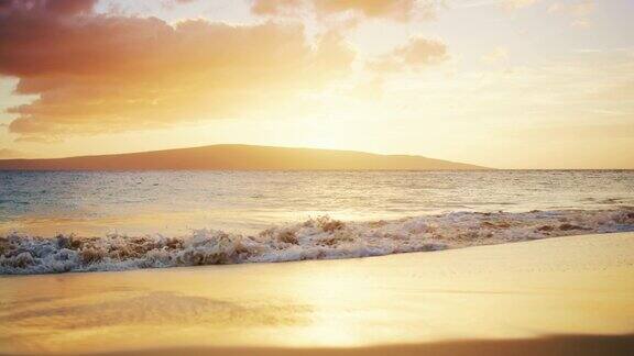 夏威夷海滩日落
