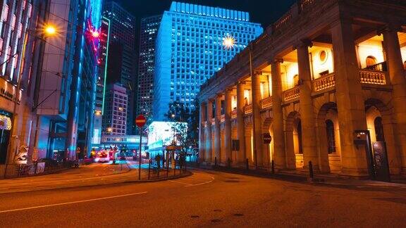 香港香港-2019年1月15日香港中国银行金融中心大厦城市景观和霓虹灯景观