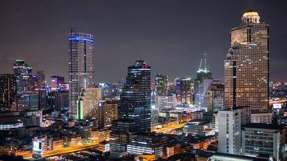 曼谷夜景的时间流逝