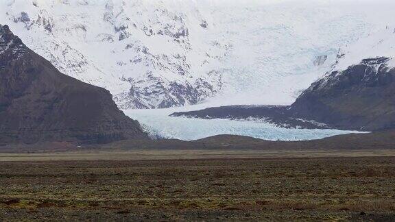 电影倾斜:冰岛Skaftafell冰川国家公园