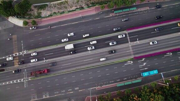 城市立体高架道路鸟瞰图