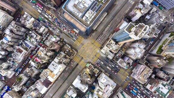 4k放大香港市区十字路口的超缩图