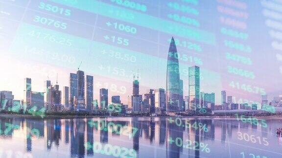 深圳CBD黄昏到夜晚的时间差与金融经济资本市场波动概念