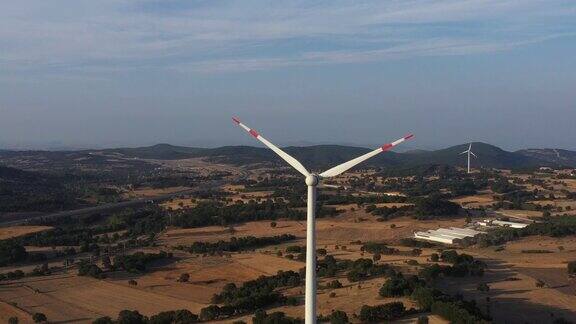 风力发电-用清洁能源和可再生能源生产无人机拍摄