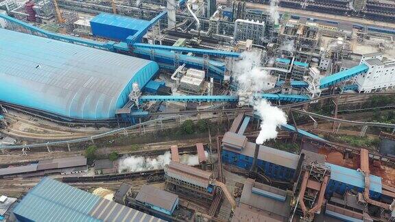 大钢铁厂的高角度俯拍