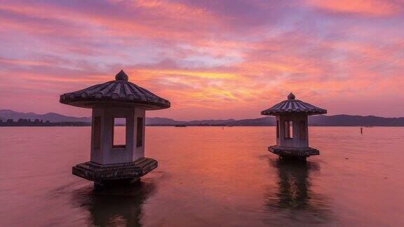 时光流逝中国杭州西湖
