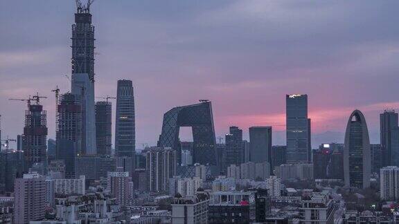 MSHAPANBeijingUrbanSkylineSunset北京中国