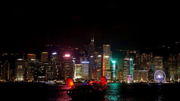 香港光之交响乐在维多利亚港