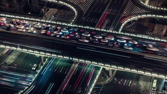 立交桥和夜间城市交通北京中国