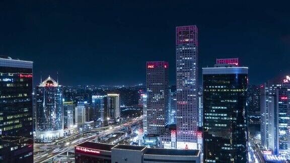 鸟瞰图北京的夜晚