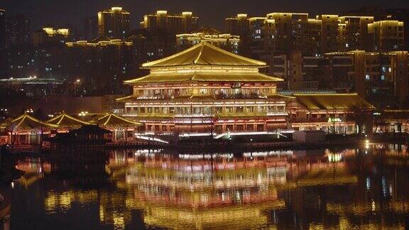 中国西安的夜景