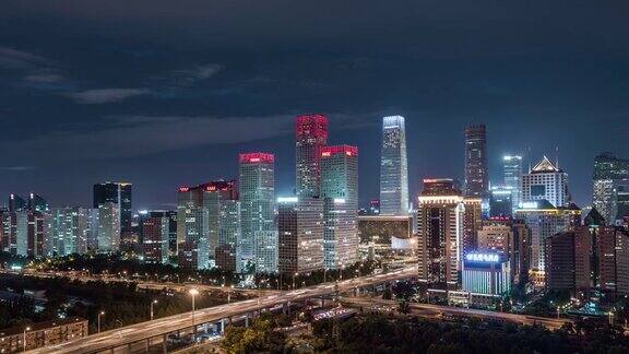 时间流逝-北京夜景鸟瞰图(RLPAN)