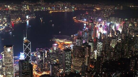 香港鸟瞰图从无人机的角度看城市
