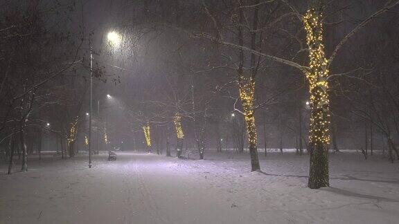 街景下雪了