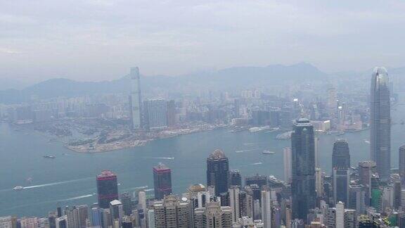 中国天光香港市景著名景点全景4k