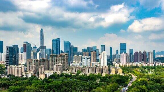 中国深圳深圳中央商务区的摩天大楼